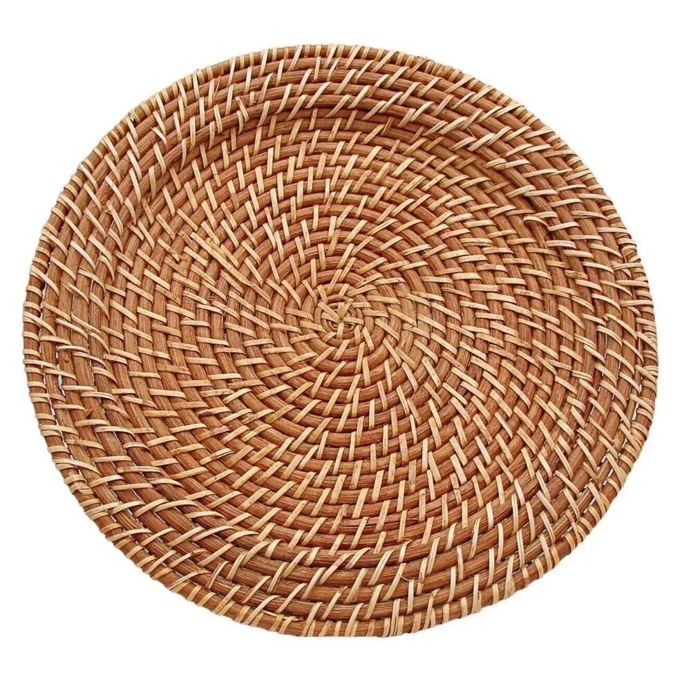 Handmade Charger Plate Placemat Sunburst Woven Artisan Crafted Rustic Table Deco